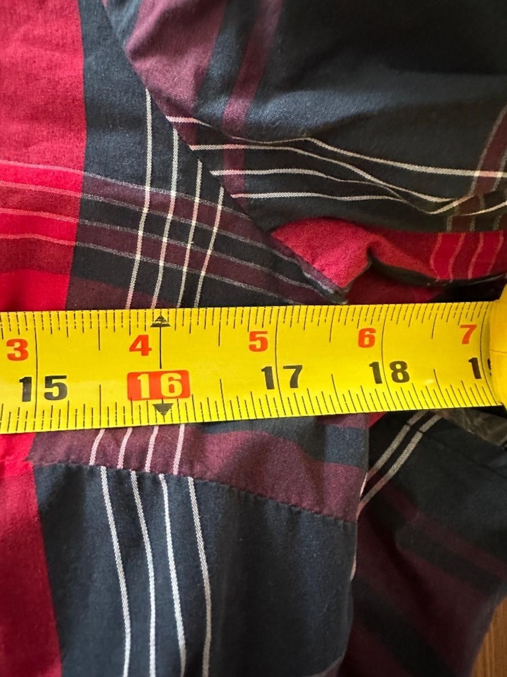 Tommy Hilfiger Red Navy Plaid Shirt mini collar Longsleeve cotton dress belt S - Picture 8 of 8